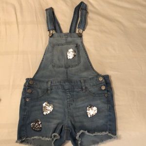 Justice denim shortalls